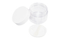 Empty Plastic Cosmetic Cream Jars With Mixture Screw Top Cover And Inner Cap