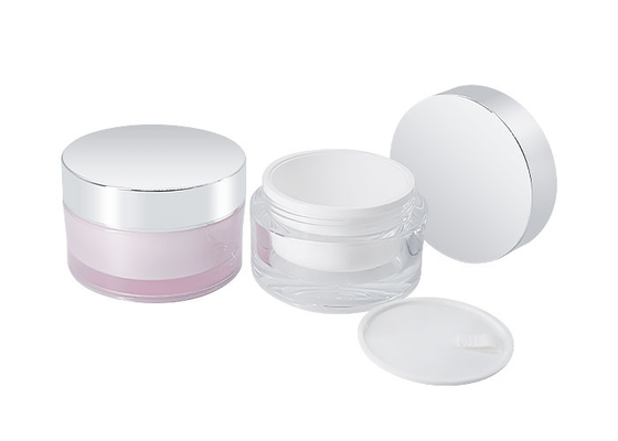 Round 100g Acrylic Cream Jar With Flat Top Lids