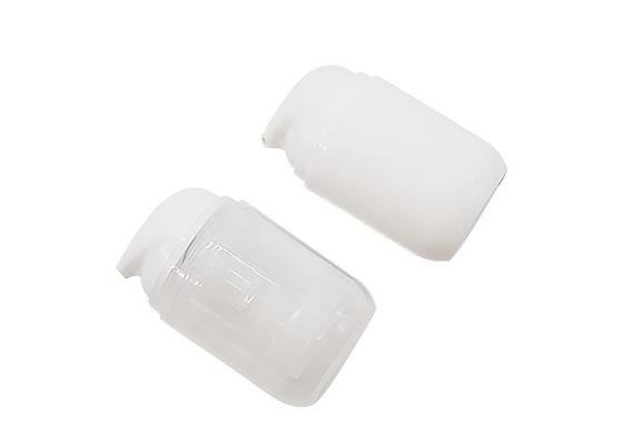 Sunscreen packaging   PP Plastic Oval Flat Airless Cosmetic Bottles 50ml With Unique Pump